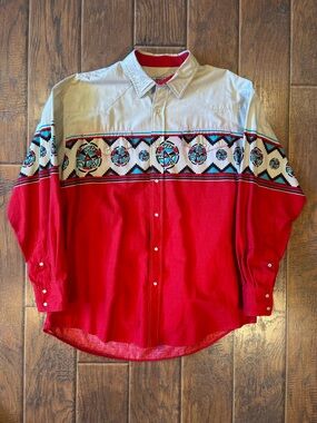 Vintage 90s Ash Creek Western Button-Up Shirt